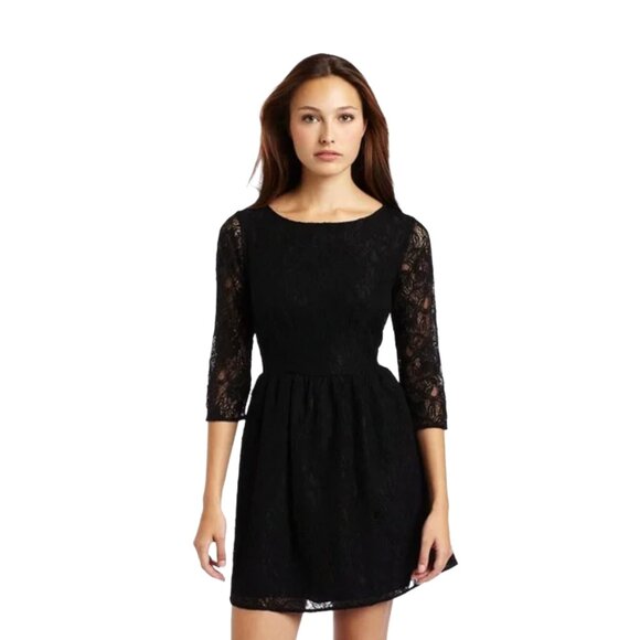 French Connection Vaity Lace Longsleeve Mini - Picture 1 of 9